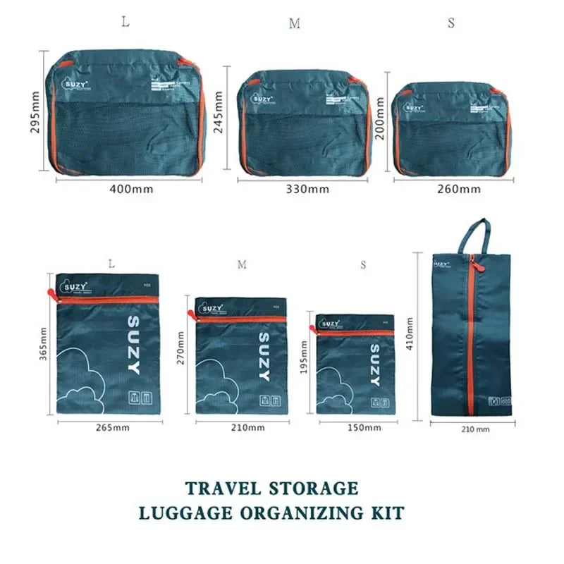 Travel Friendly 6-Piece Luggage Organiser Set