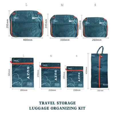 Travel Friendly 6-Piece Luggage Organiser Set