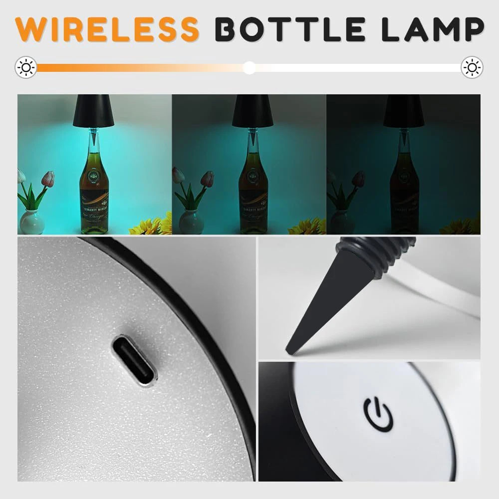 Ambient Touch Lamp That Fits Any Empty Bottle