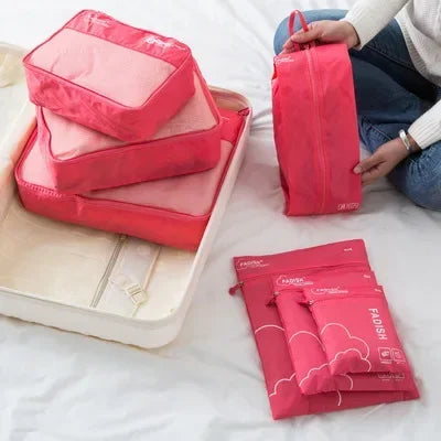 Travel Friendly 6-Piece Luggage Organiser Set