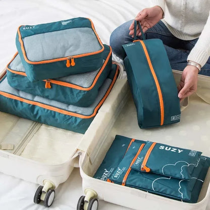 Travel Friendly 6-Piece Luggage Organiser Set